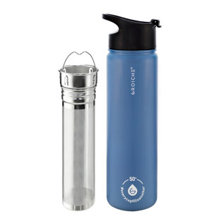 WAPEST 64 oz Water Bottle,Double Wall Vacuum Insulated Wide Mouth Stainless  Steel Thermos with Spout Lid and Flex Cap, Keeps Liquid Cold for 48 Hrs or