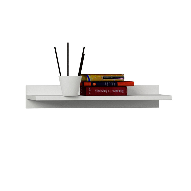 Dragon Floating Shelf Modern Wall-Mounted Storage for Stylish Home Decor, White