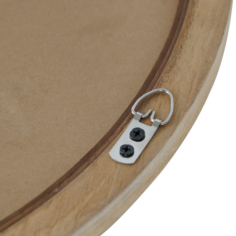Round Distressed Wood Akbar With Top Loop