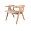 114.3cm H Upholstered Ladder Back Side Chair in Brown