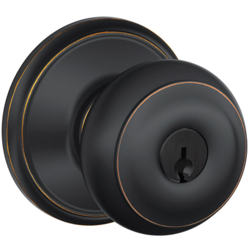 Georgian Keyed Door Knob with Circle Rosette