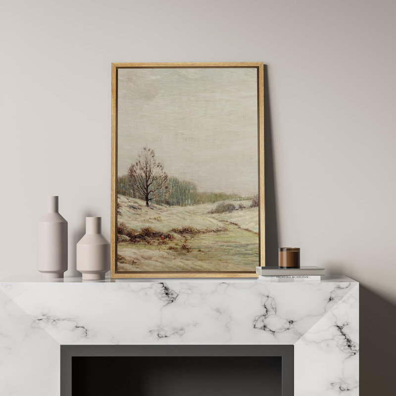 Hiver, solitude, arbre, paysage, paisible, nature, scène, rustique, illustrations, campagne française, H 24 po x l 16 po