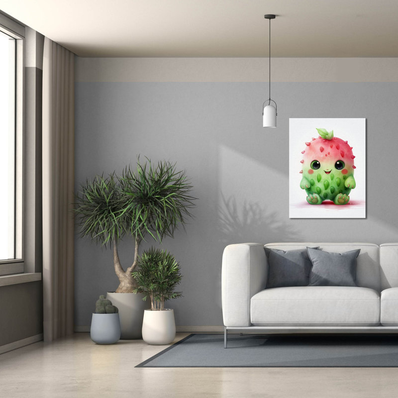 Epic Graffiti 'Cut Fruit Monster 9' by Momart Canvas Wall Art, 34" H x 26" W x 1.5" D