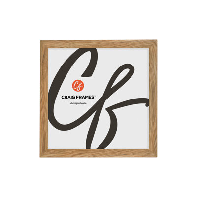 Cadre photo Craig Frames 30 x 30 cm, bois de canari, style Bauhaus 125, moulure en MDF de 3,2 cm, finition texturée, vitre et système d'accrochage inclus.