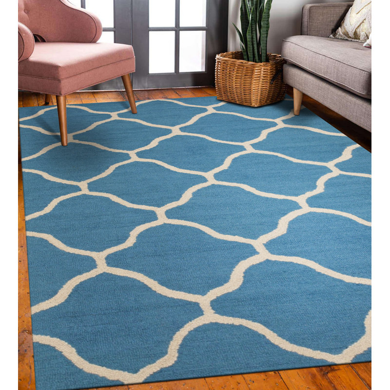 Durrant Teal Hand Tufted Wool Rug