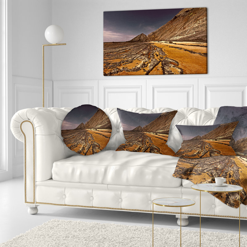 Housse et insert de coussin rectangulaire Rocky Coast Portugal Cityscape