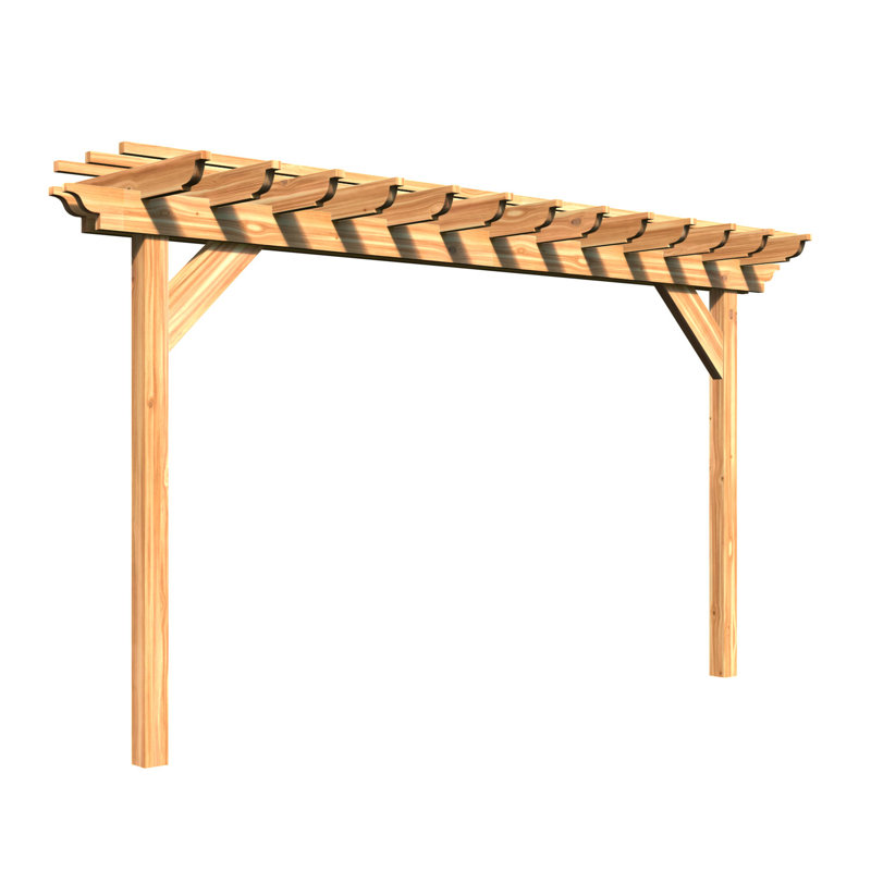 Solid Wood Pergola, 14 ft. W x 4 ft. D