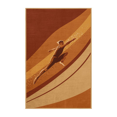 Machine Washable Takengon Long Jump Modern & Contemporary Rug in Brown – LightBrown Binding