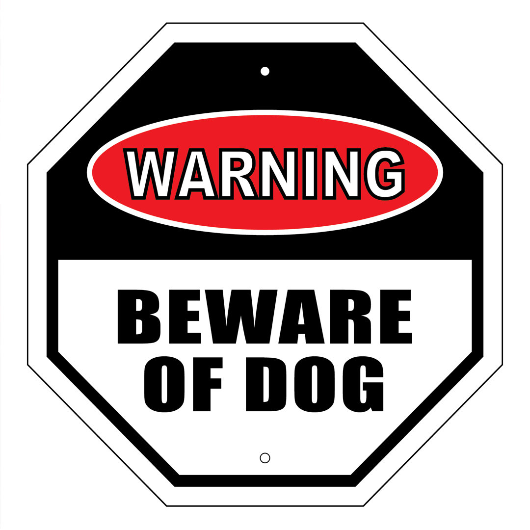Warning - Beware Of Dog Garden Sign Imagine This Company