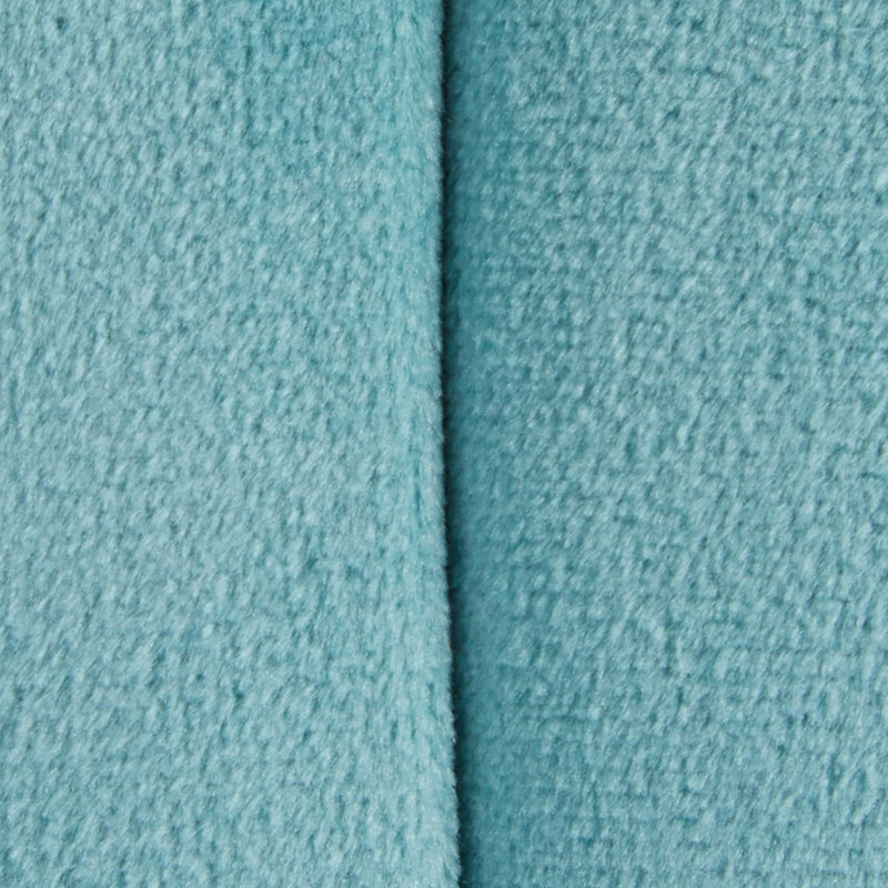 Repose-pieds rond en velours tressé avec rembourrage en mousse et sans assemblage, Blue