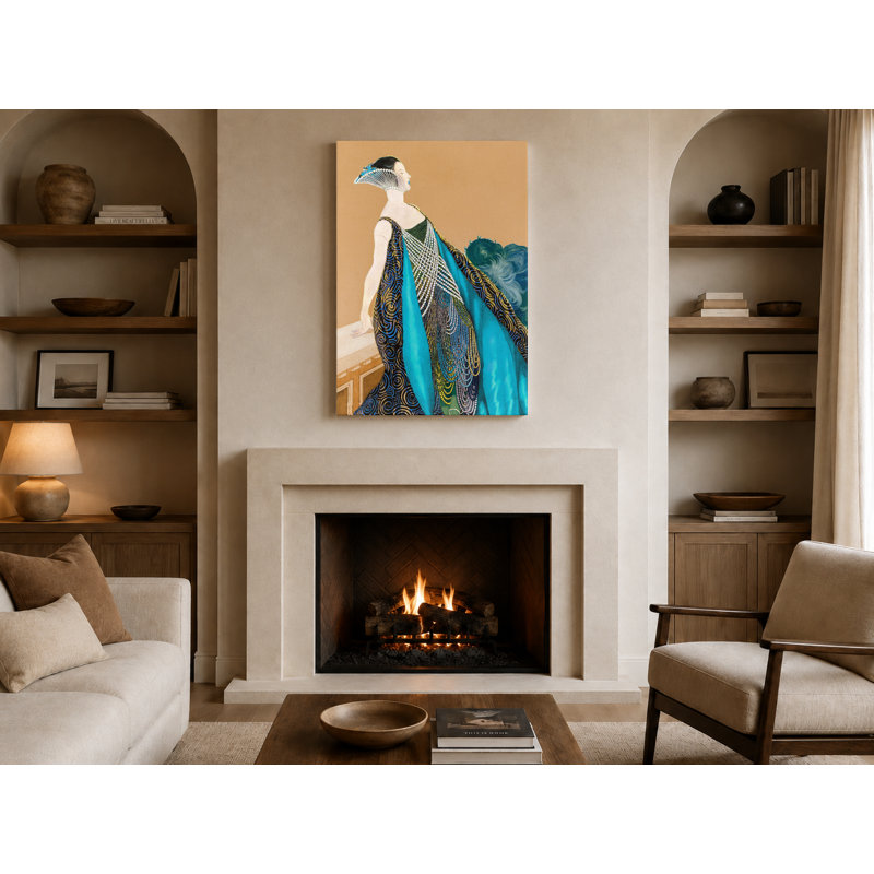 Elegant en robe de soirée, 11" W x 14" H