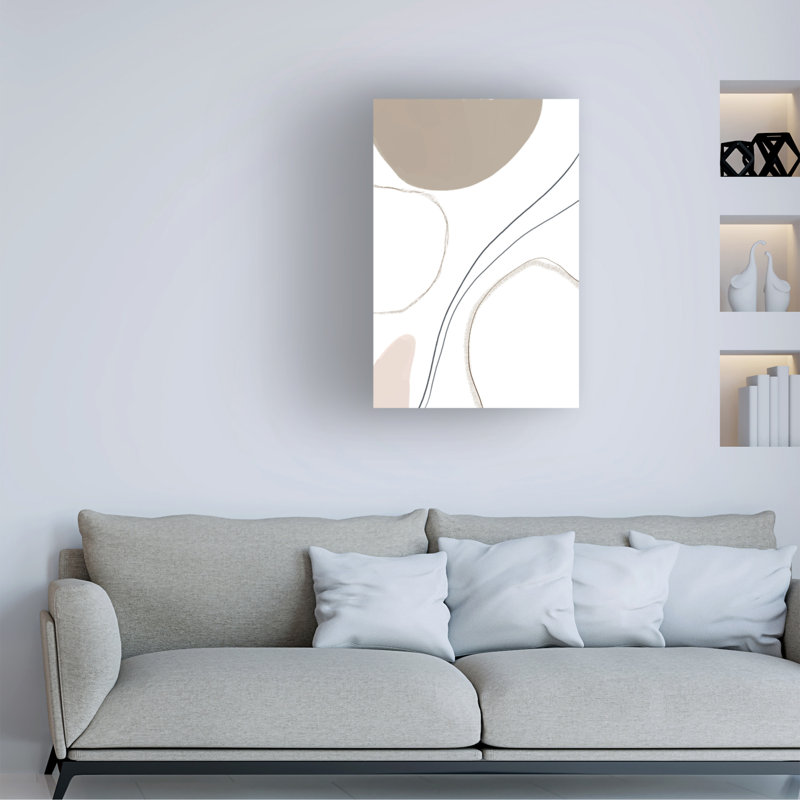 " Wrapped Canvas Wall Art - Melloi Art Prints 'Abstract Line Art' Wall Art for Living Room, Bedroom, or Office Décor - 16x24 " Print