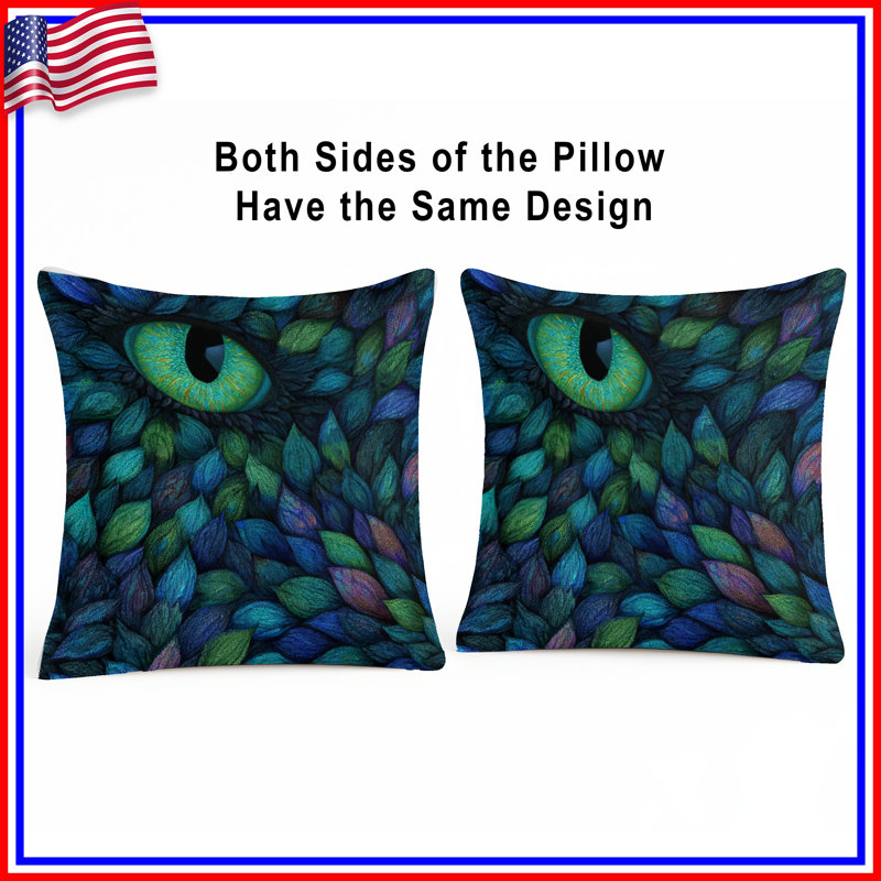 Coussin Dragon Eye, 16 x 16 inches