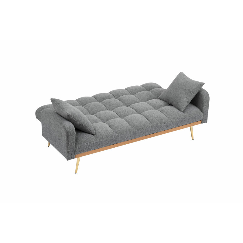 Upholstered Loveseat, Sofa Bed For Living Room And Bedroom, Gray