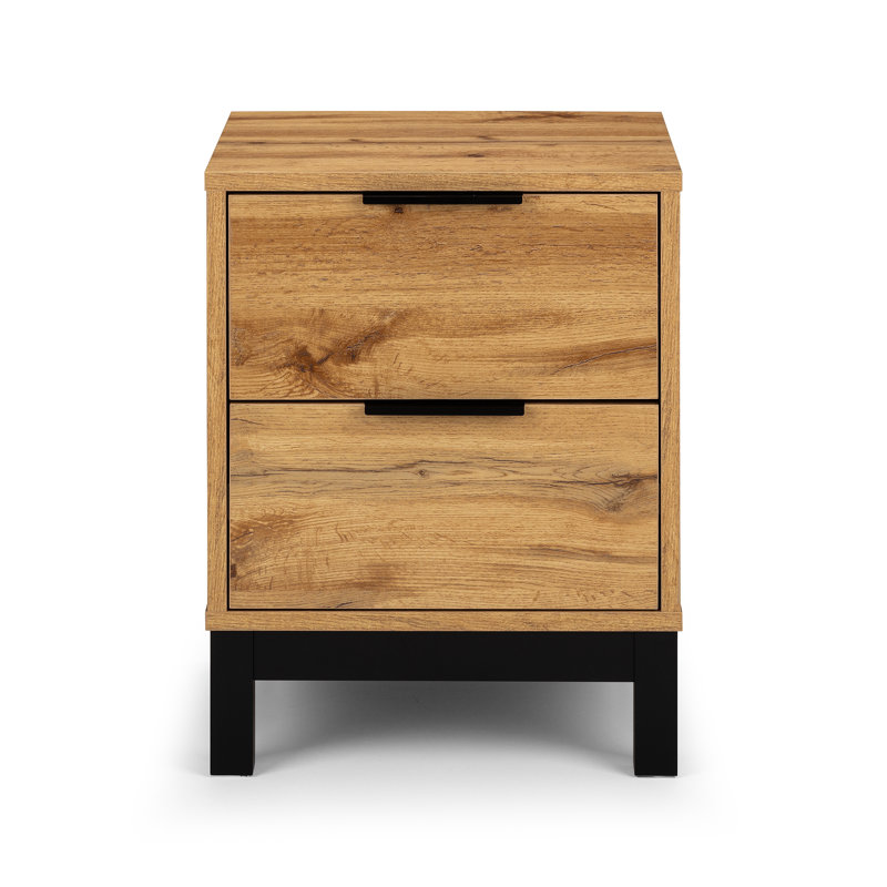 Yonkers 45cm W Bedside Table, Brown