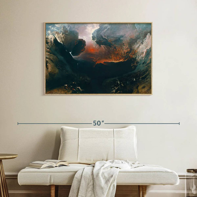 Le grand jour de sa fureur, Cadre flottant en bois naturel, 40 po x 27 po