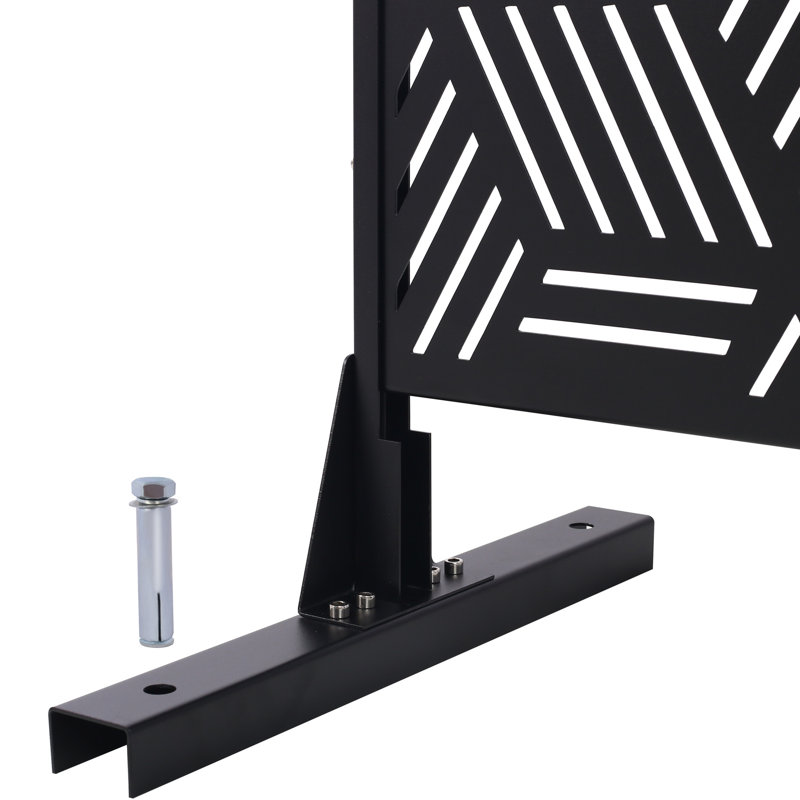 Écran d'intimité en métal H 76 po en métal - autoportant pour l'extérieur et l'intérieur. Idéal jardins, terrasses. , Rouille - Design pour terrasse, patio, balcon. Rouille, élégant, rehausse l'intérieur et l'extérieur