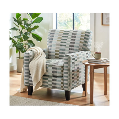 Hermonie Hourglass Denim Accent Chair