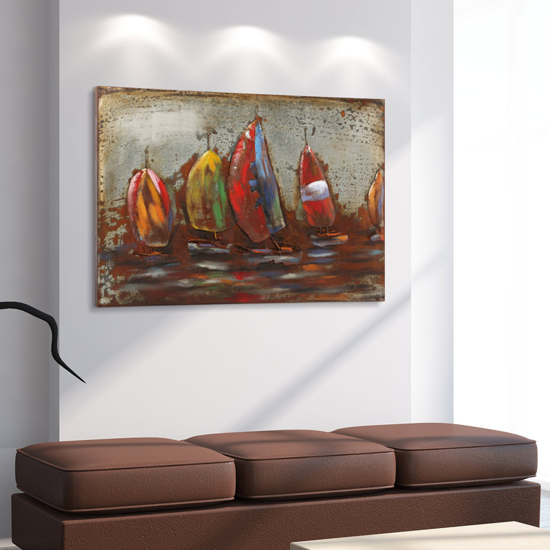 Handmade Transportation Wall Decor on Metal