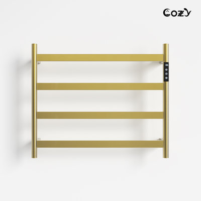 Wall Mount Electric Towel Warmer with Temperature Display, Plug in or Hardwired