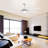 66 Inch Low Profile Ceiling Fan With Dimmable Lights And Smart Remote Control 6 Speed Reversible Noiseless DC Motor For Indoor