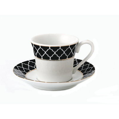 Porcelain Espresso Cup and Saucer