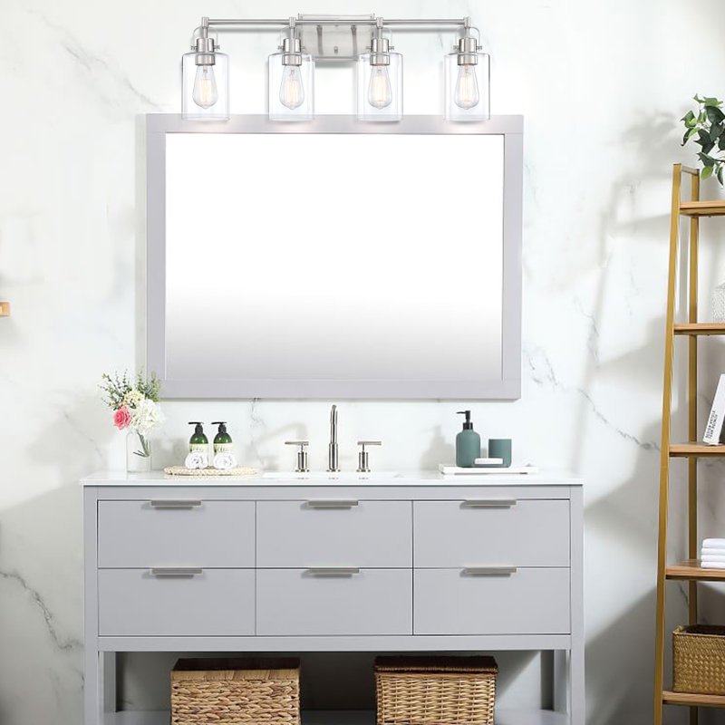 Siedentopf Dimmable Vanity Light, Brushed Nickel, 4