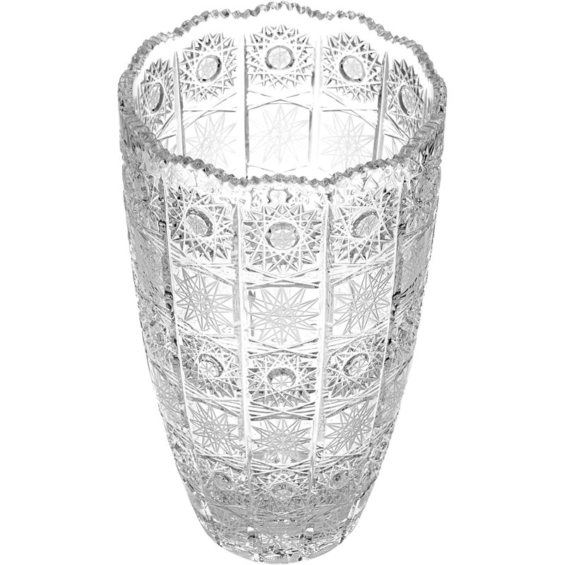 Bellay Crystal Table Vase, 10.25" H x 5.75" W x 5.75" D