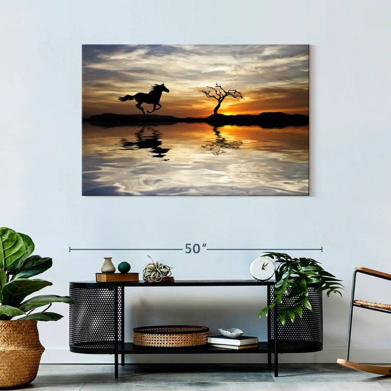 Cheval brun foncé Brampt, H 30 po x l 45 po