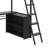 Modern Metal Loft Bed With Integrated LED Lighting, Study Table, And Quad Storage Shelves-947017277
