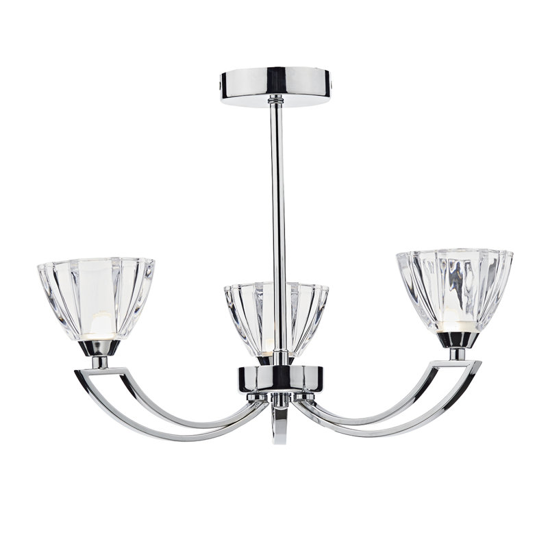 Berkeley Glass Semi Flush Mount