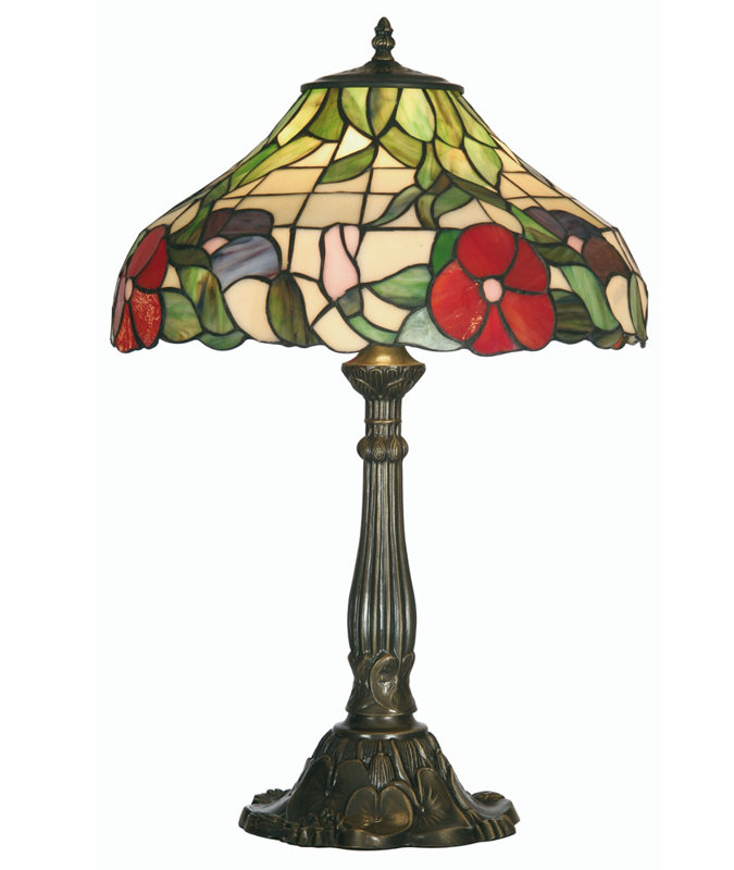 Peonies Metal Table Lamp