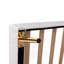 Structure de lit simple tapissier avec lumières DEL, lit princesse moderne avec tête de lit couronne pour les chambres élégantes