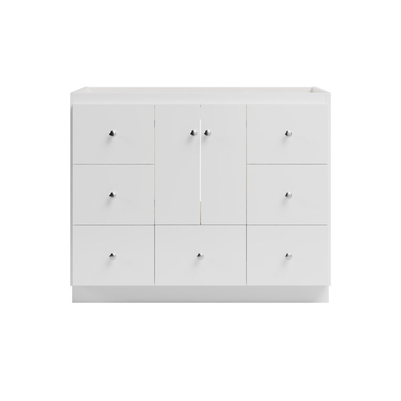 Base de meuble-lavabo simple 42 po Simplicity seulement, Blanc satiné