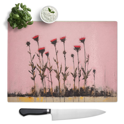 Thistle Minimalism No.2  Glass Chopping Board