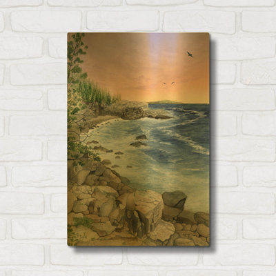 'Acadia' By Brett Blumenthal Gold Metal Wall Art, 16" x 24"