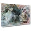 Pair Of Sleeping Hippos In Abstract - Wrapped Canvas-55309452