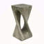 Table d'appoint d'extérieur, table de bout en forme de torsion, table d'appoint décorative, table de tabouret de jardin pour terrasse de balcon, côté piscine, béton léger, texture semblable au bois-1786621315