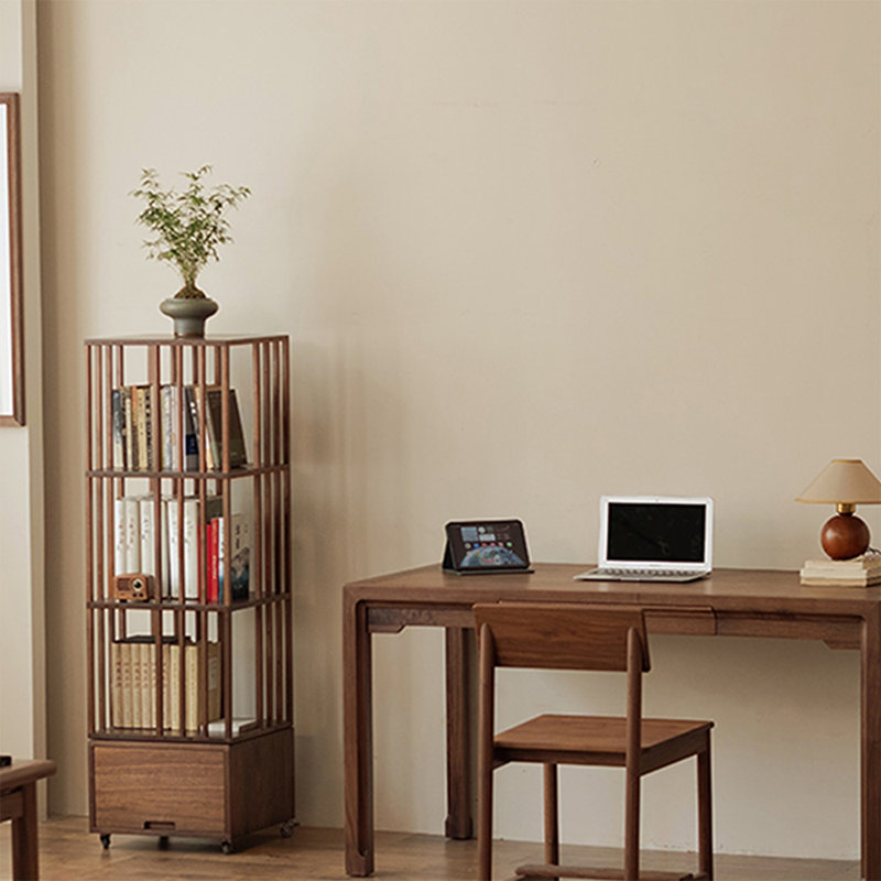 Bibliothèque standard en bois massif Nut-Brown