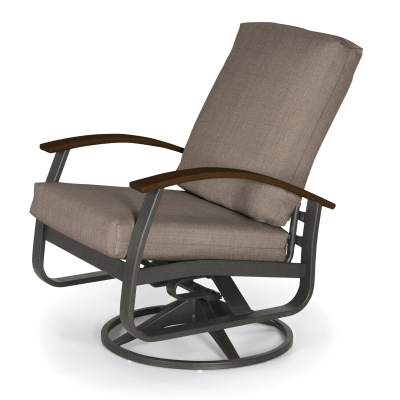 Belle Isle Outdoor Swivel Lounge Chair, Cast Slate Sunbrella® Plainweave, Kona P10, Textured Graphite