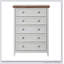 Commode moderne à 5 tiroirs avec rangement spacieux, glissières lisses et sécurité anti-basculement pour l'organisation du salon