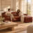 Akar Heirloom Quality L-Shaped Sectional Reversible in Buttery Soft 100% Top Grain Leather, Made to Order