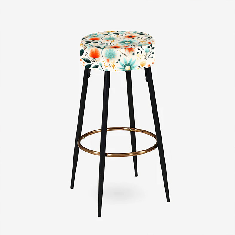 Multicolor Tribal Fusion Floral Pattern - Floral Bar Stools Set Of 2