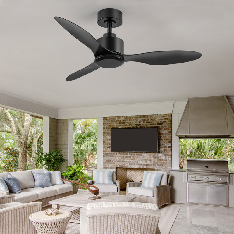 Wendolyne 42" 3-Blade Propeller Lightless Ceiling Fan without Lights
