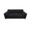 Grand canapé-lit escamotable de 63,8 po, canapé-lit convertible 3 en 1 avec rangement latéral, causeuse en velours multifonctionnel pour le salon, la chambre à coucher, un appartement, un bureau, noir