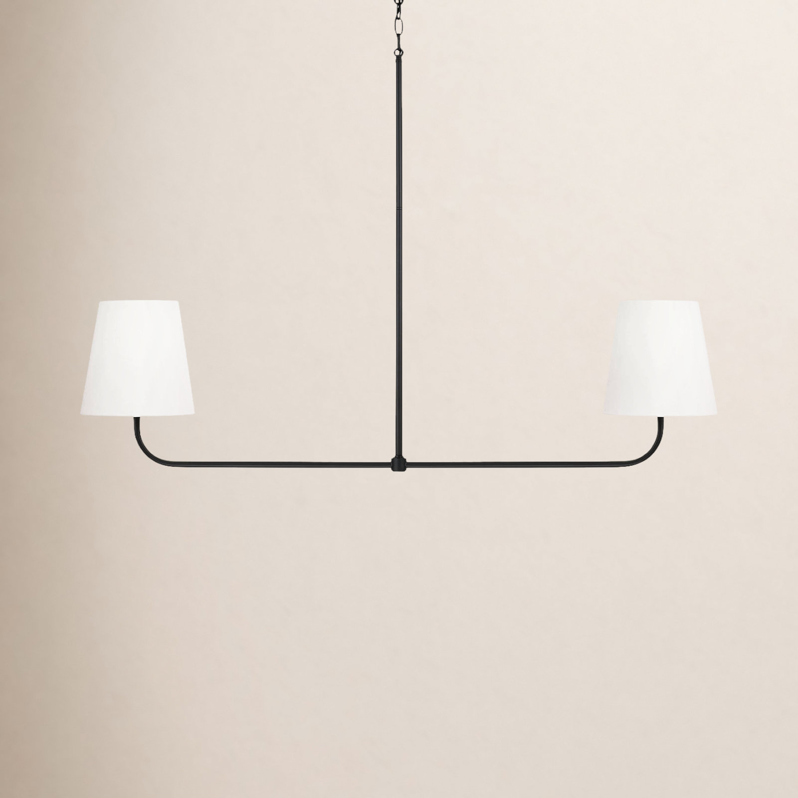Anna May 2 Light Poly-Blend Dimmable Pendant, Black