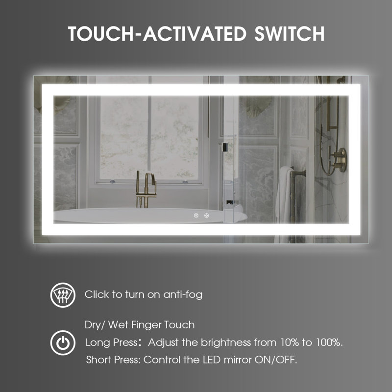 Diogenes Flat Wall Mirror, 24" x 48"