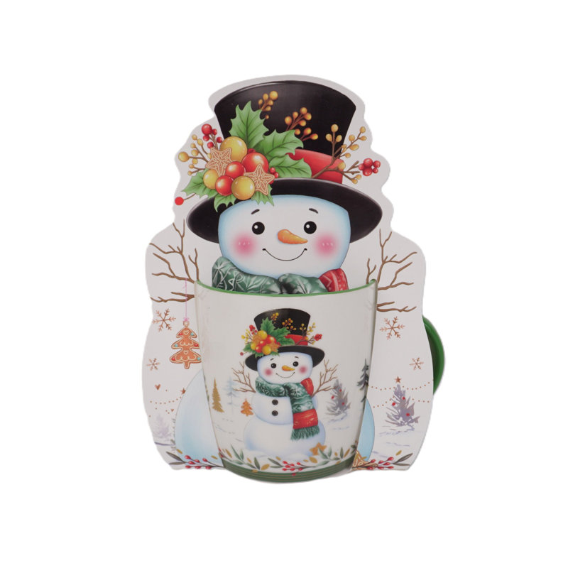 Snowman Porcelain Mug In A Gift Packaging