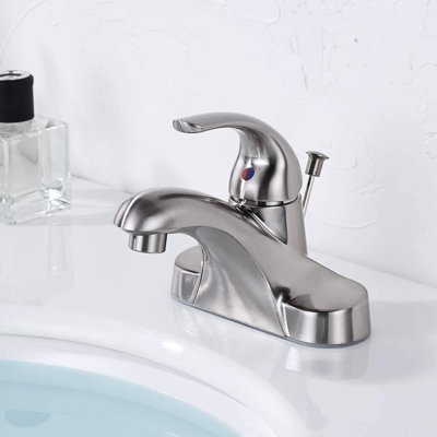 Centerset Single-handle Bathroom Faucet with Drain Assembly