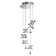 6 - Light Polished Chrome LED Cluster Pendant